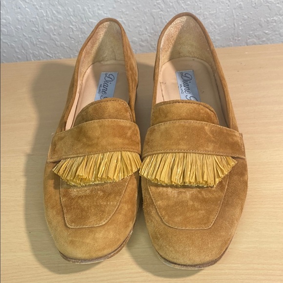 Diane b Milano Tan Suede Loafers - Picture 1 of 14